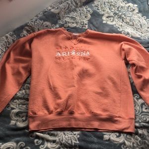Oversized Pink sweatshirt that says Arizona!